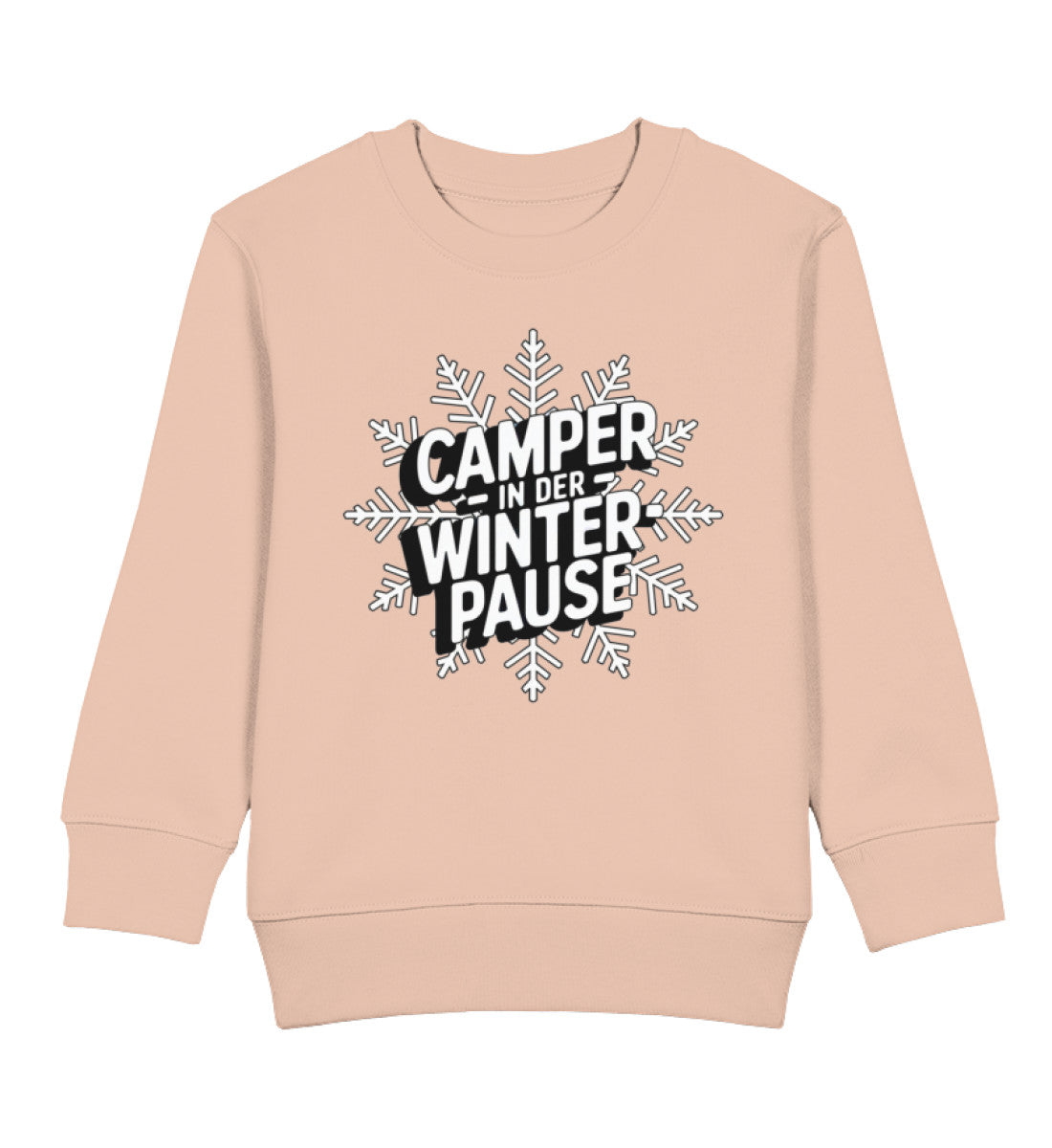 Camper in Winterpause - Kinder Organic Sweatshirt - LazyDonkeyDesign