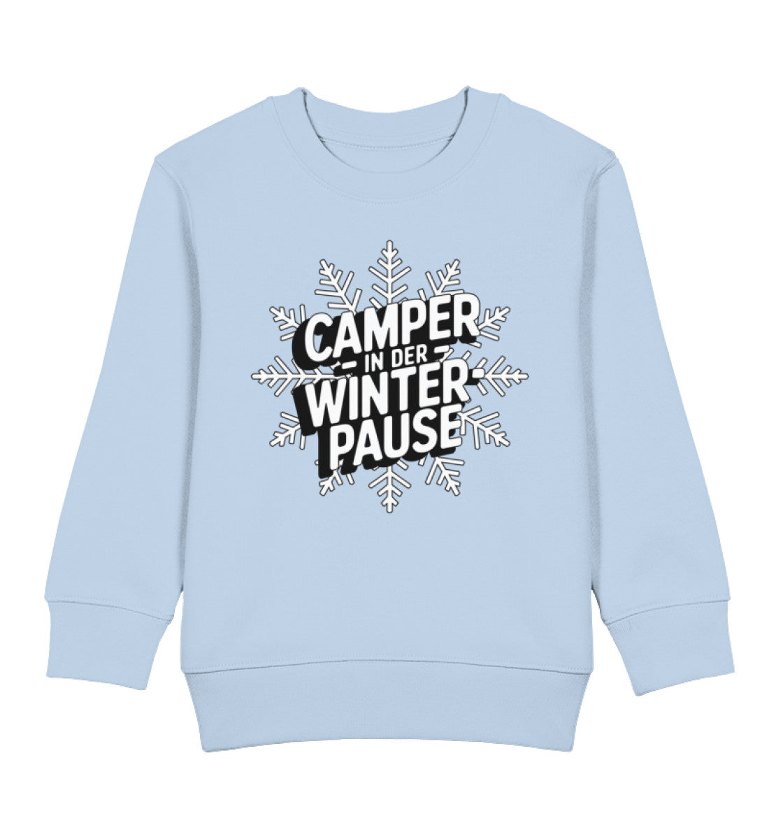 Camper in Winterpause - Kinder Organic Sweatshirt - LazyDonkeyDesign