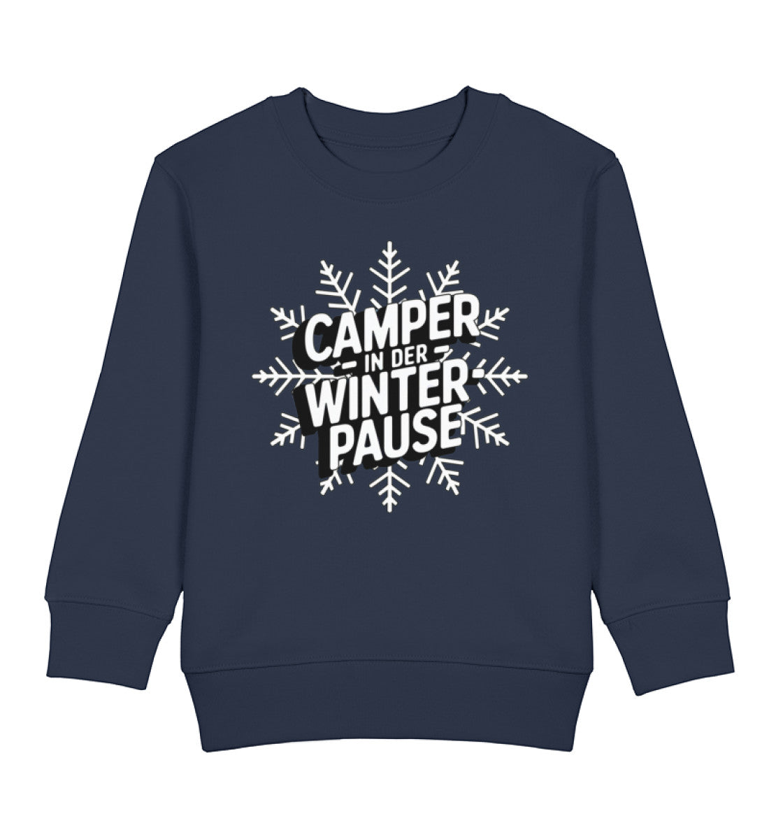 Camper in Winterpause - Kinder Organic Sweatshirt - LazyDonkeyDesign