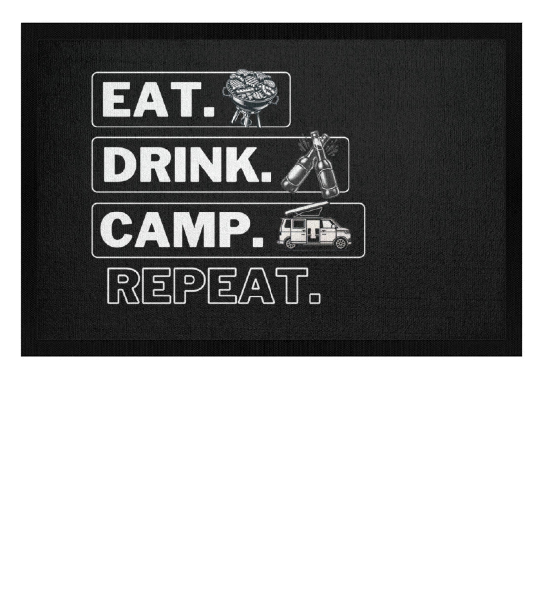 Eat Drink Bulli Repeat - Camping Fußmatte - LazyDonkeyDesign