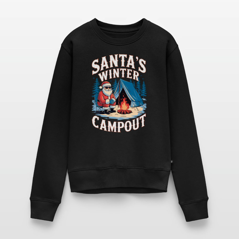 Santas Campout - Damen Camping Sweatshirt - Schwarz