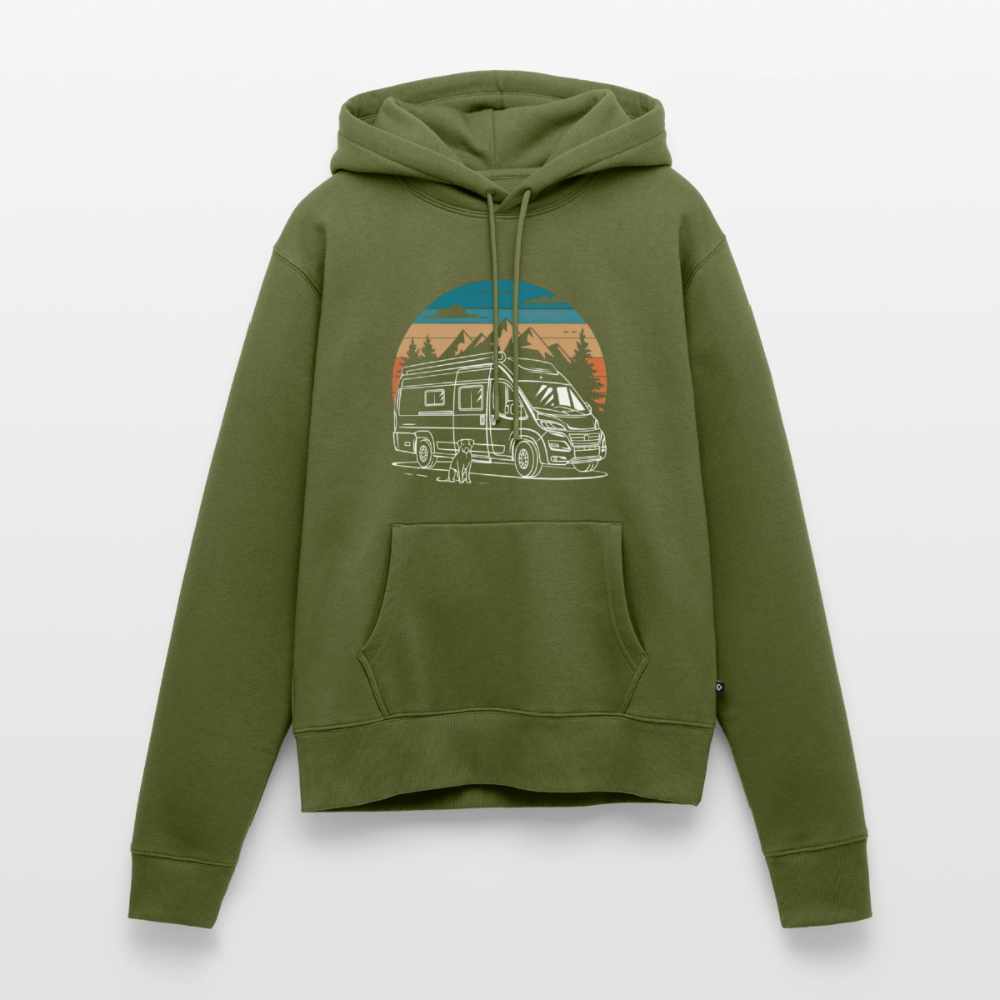 SPOD - Vanlife mit Hund - Damen Camping Hoodie - Khaki
