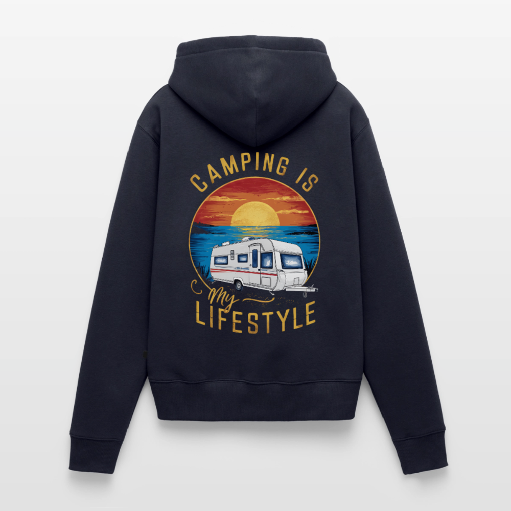 SPOD - Camping my Lifestyle - Damen Camping Hoodie - Navy