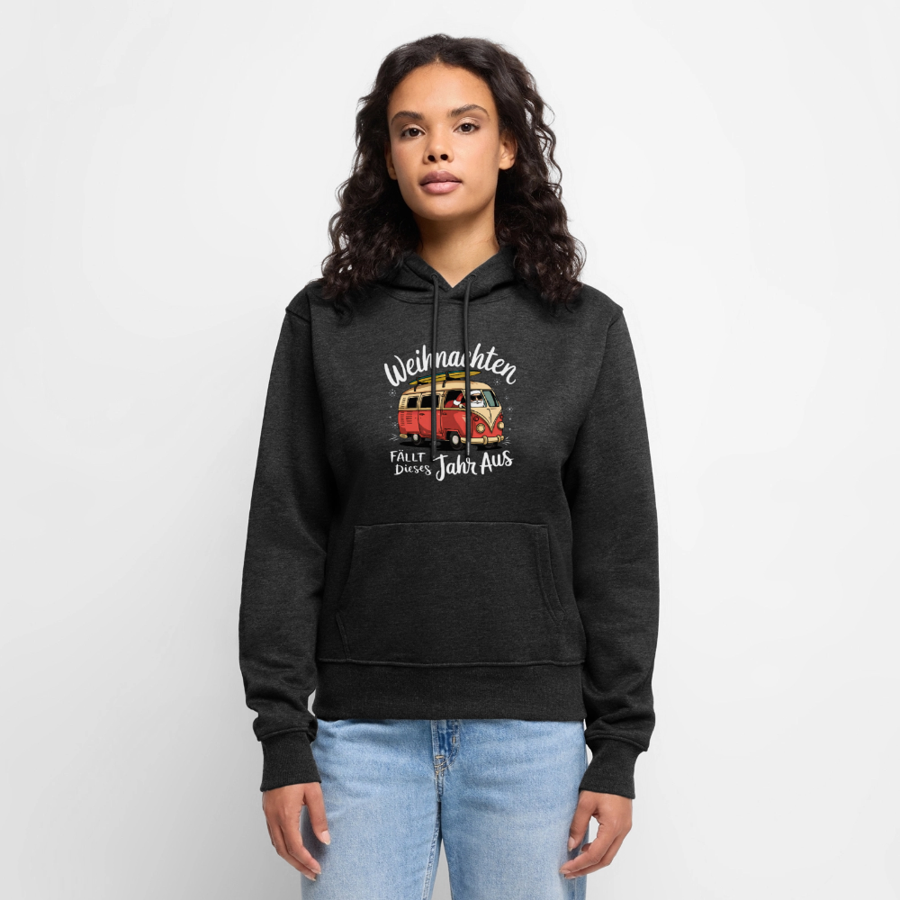 Kein Weihnachten - Damen Camping Hoodie - Anthrazit meliert