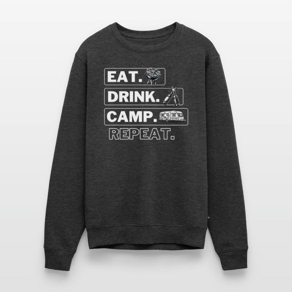 Camping Kreislauf - Herren Camping Sweatshirt - Wohnwagen - Anthrazit meliert