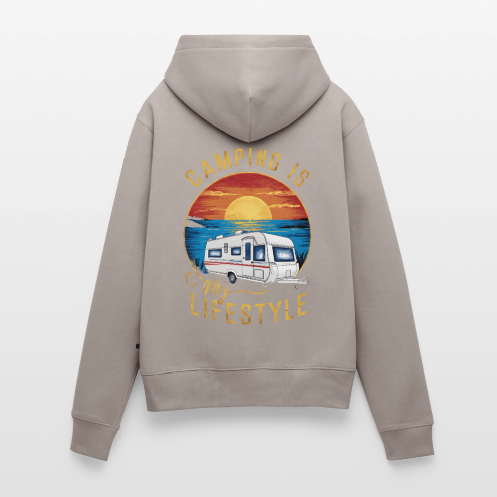 SPOD - Camping my Lifestyle - Damen Camping Hoodie - Taupe