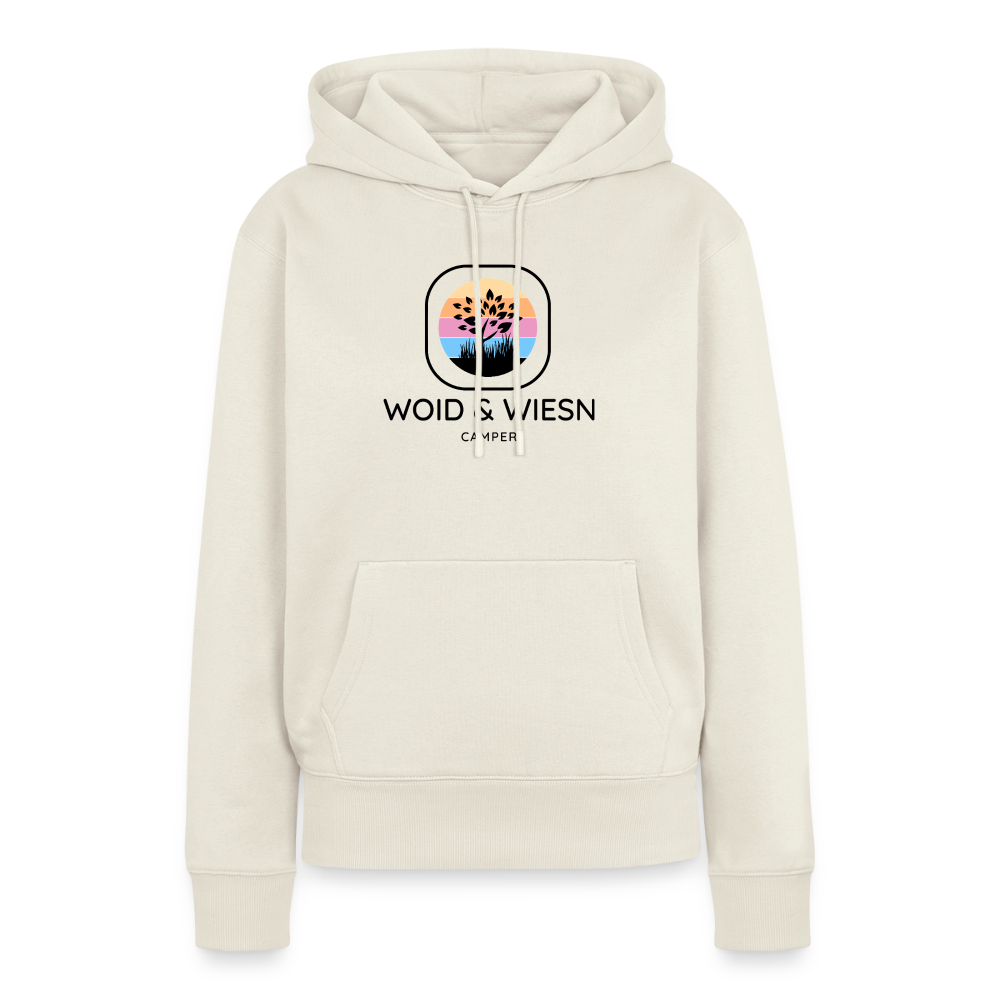 Woid & Wiesn Camper - Damen Camping Hoodie - Naturweiß