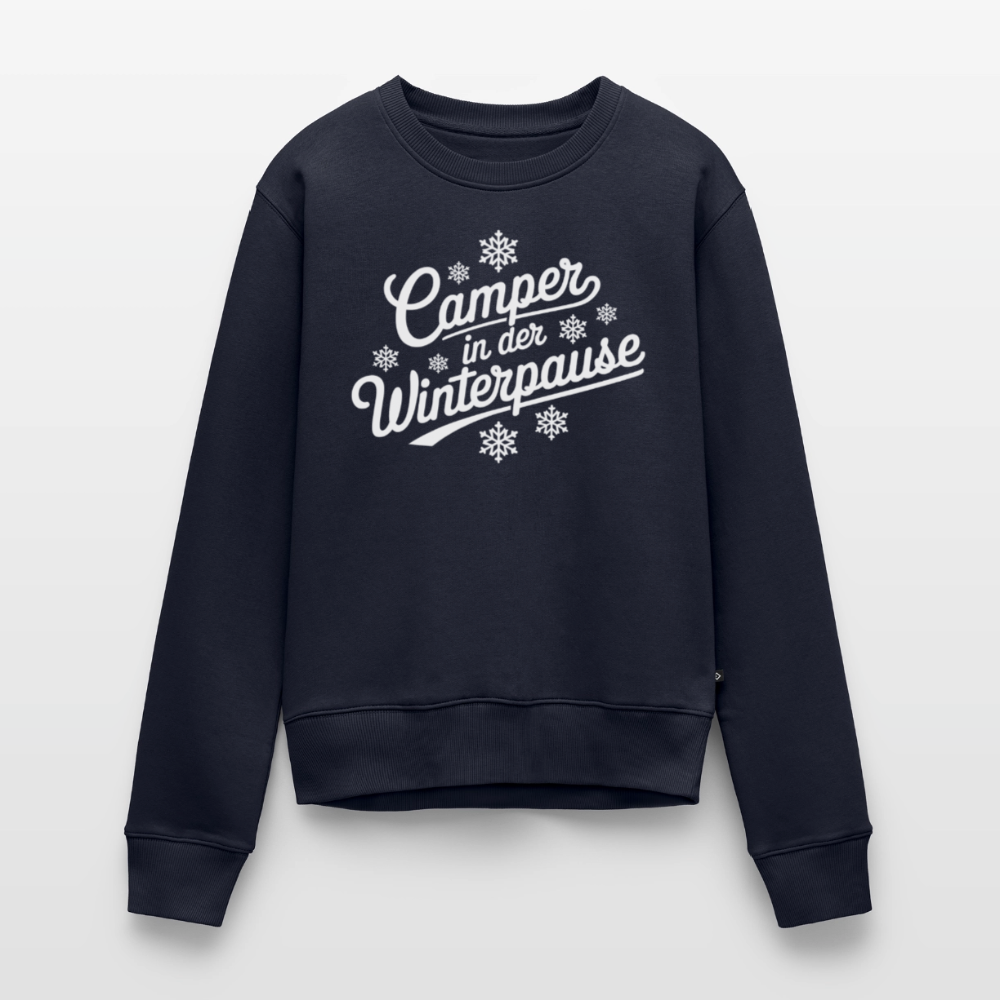 Camper im Winter - Damen Camping Sweatshirt - Navy