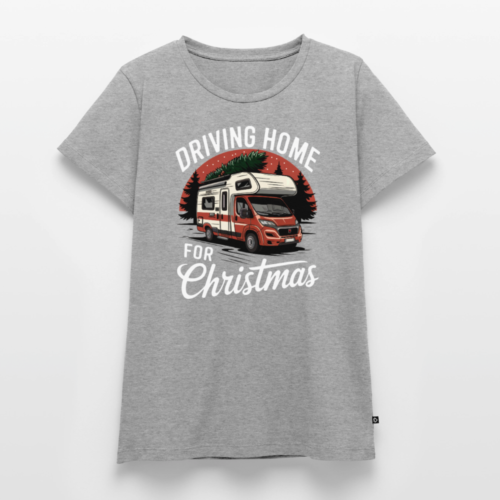 Driving Home - Damen Camping T-Shirt - Grau meliert