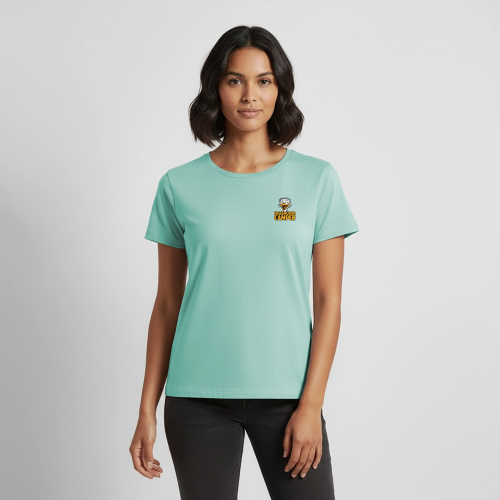 Vogelwuider Camper - Damen Camping T-Shirt - Mint