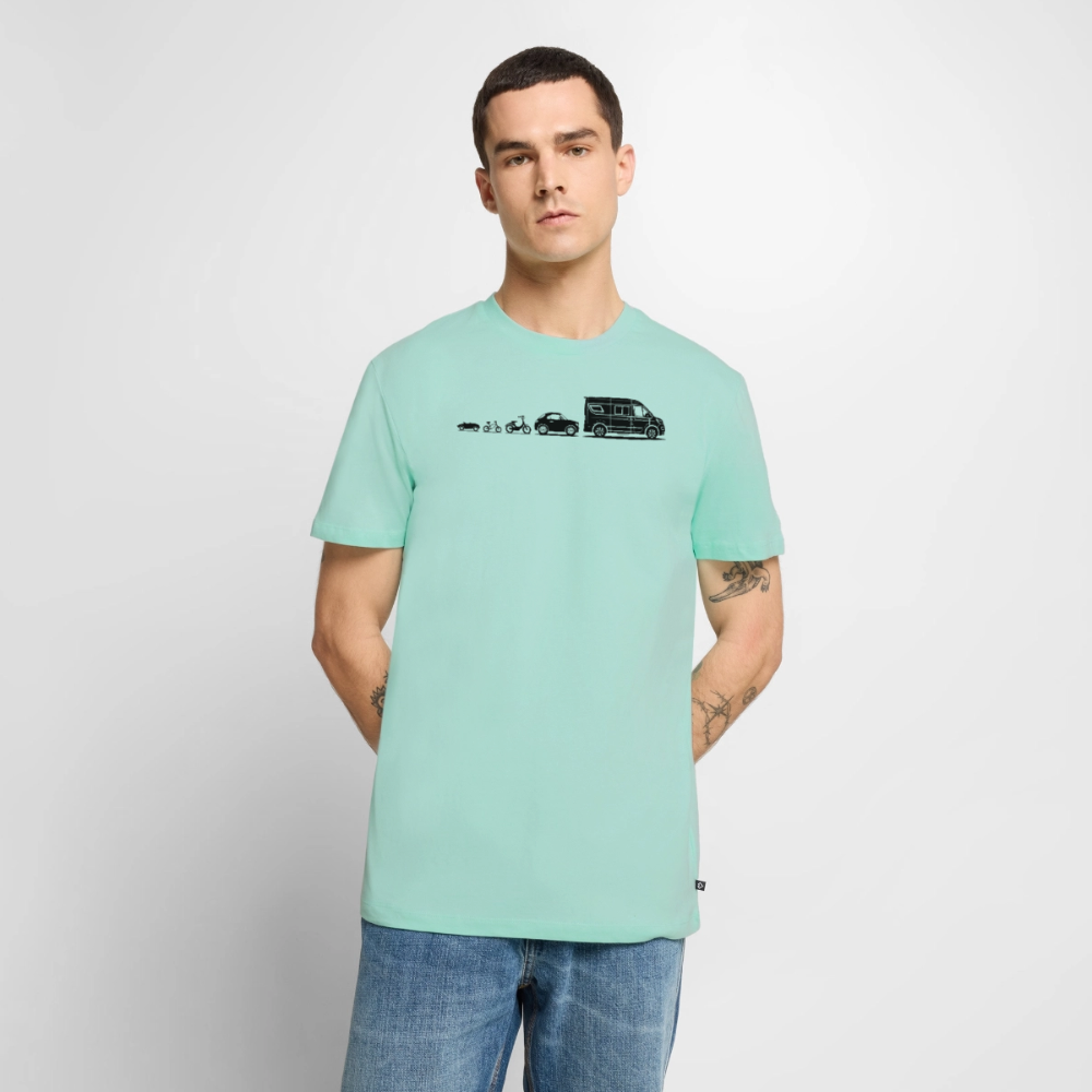 Evolution Vanlife - Herren Camping T-Shirt - Mint
