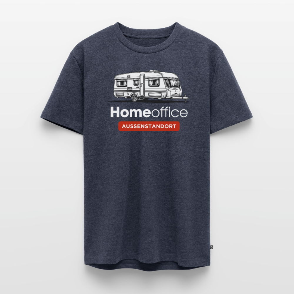 Wohnwagen Homeoffice - Herren Camping T-Shirt - Jeansblau