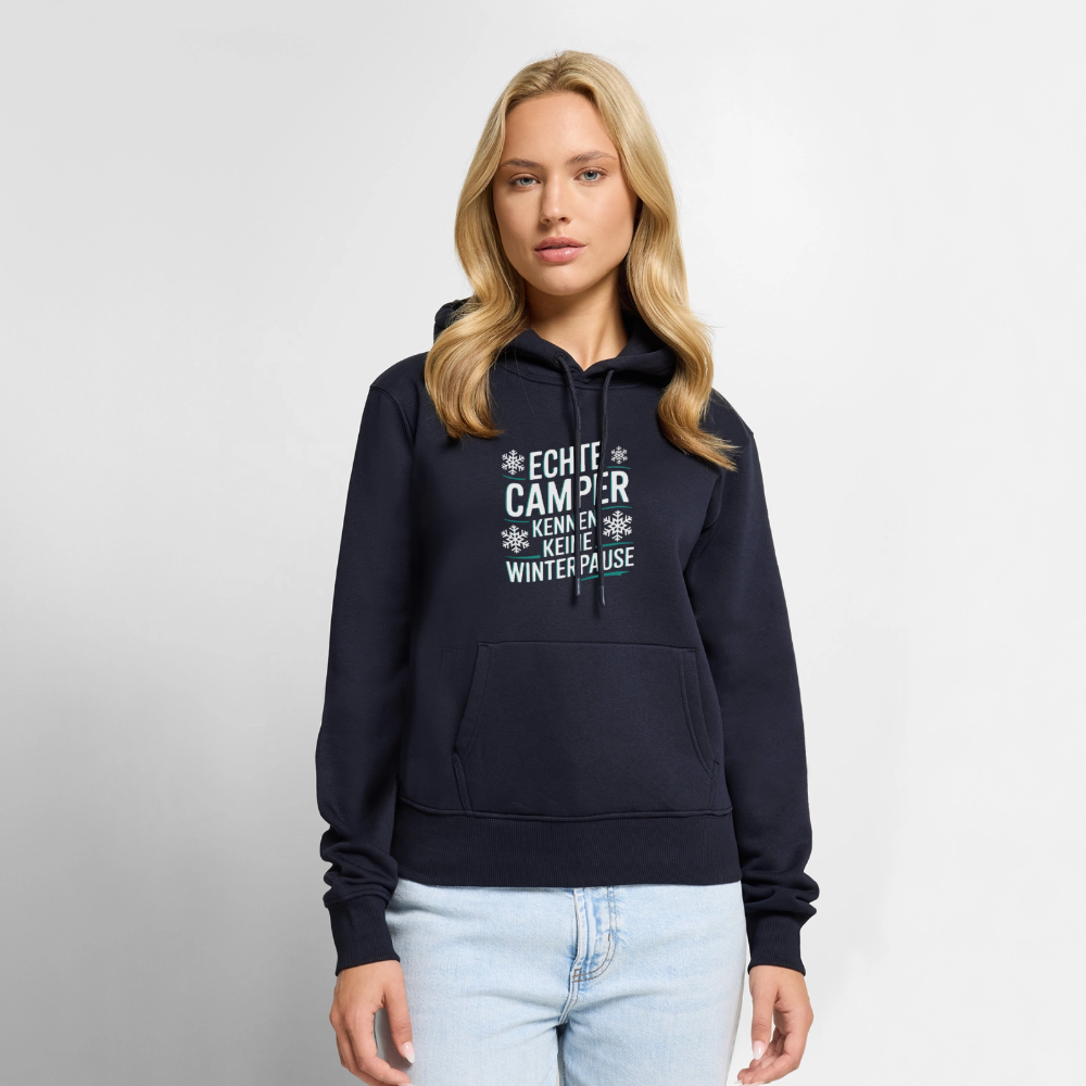 Camper ohne Winterpause - Damen Camping Hoodie - Navy