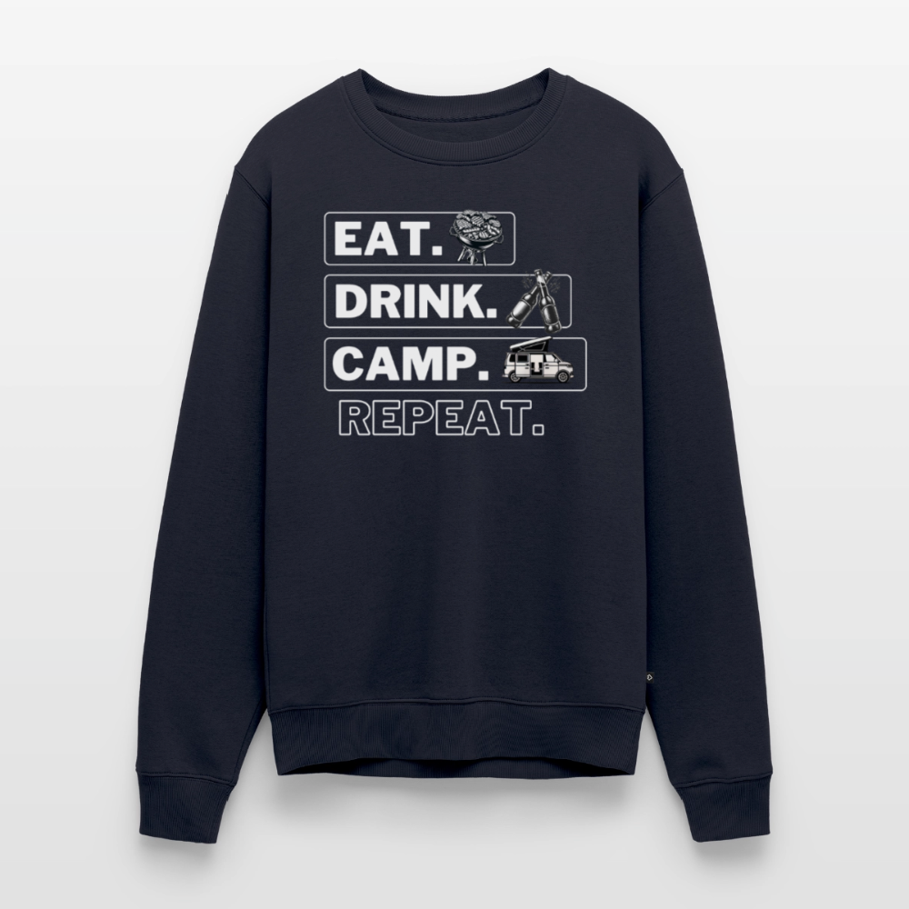 Camping Kreislauf - Herren Camping Sweatshirt - Bulli - Navy