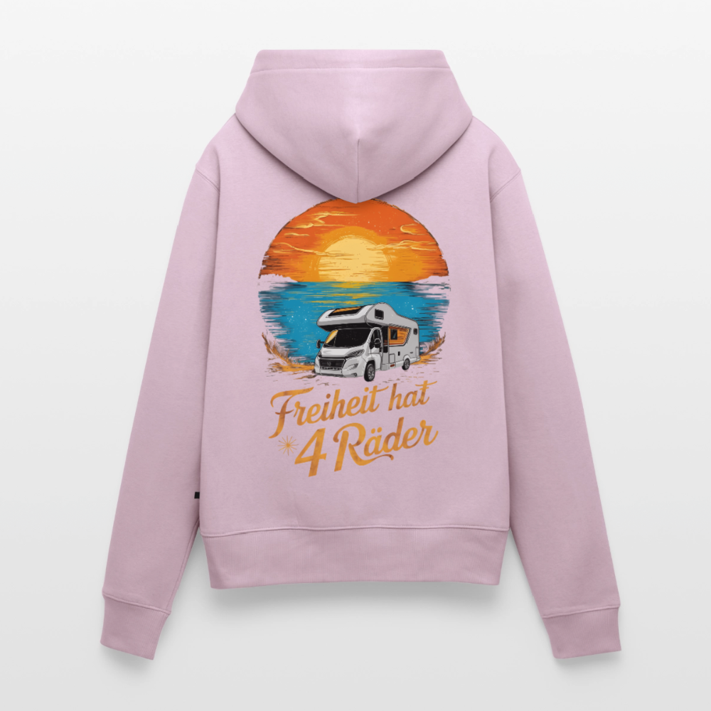 SS - Freiheit hat 4 Räder - Damen Camping Hoodie - Wohnmobil - Altrosa