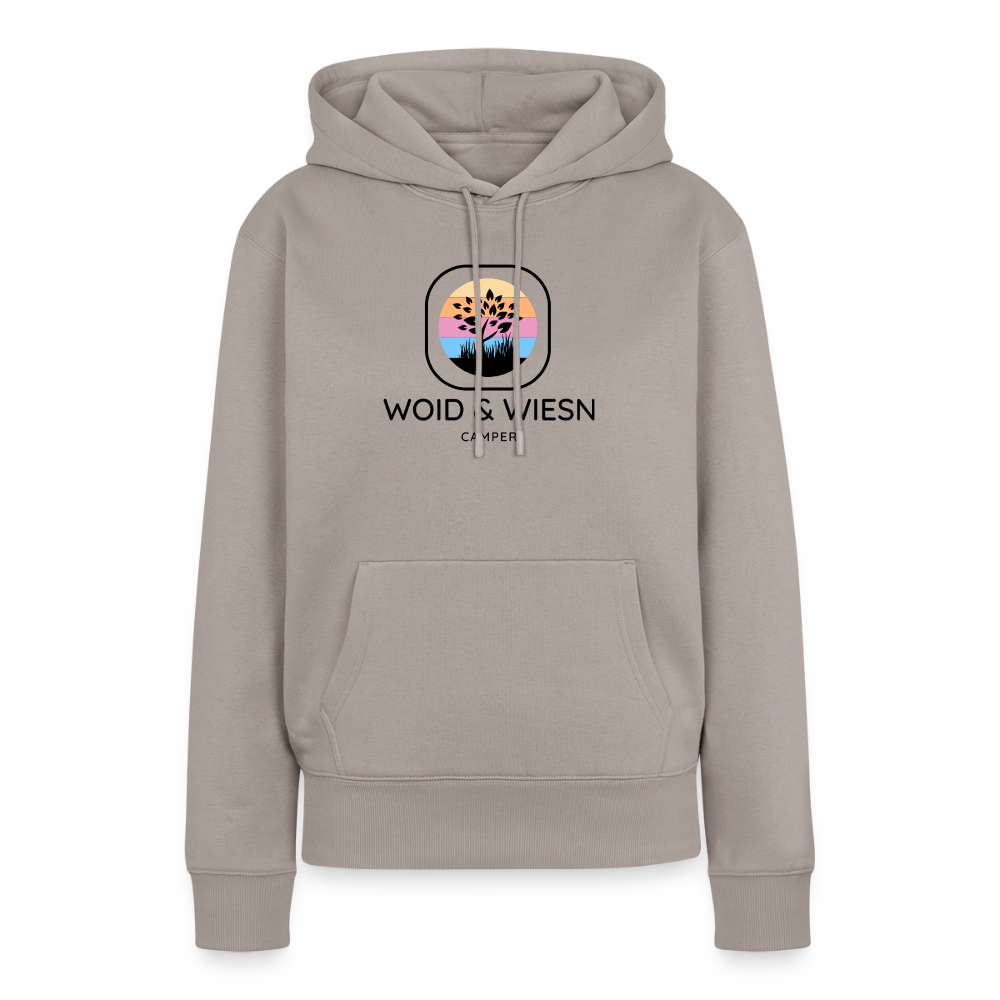 Woid & Wiesn Camper - Damen Camping Hoodie - Taupe