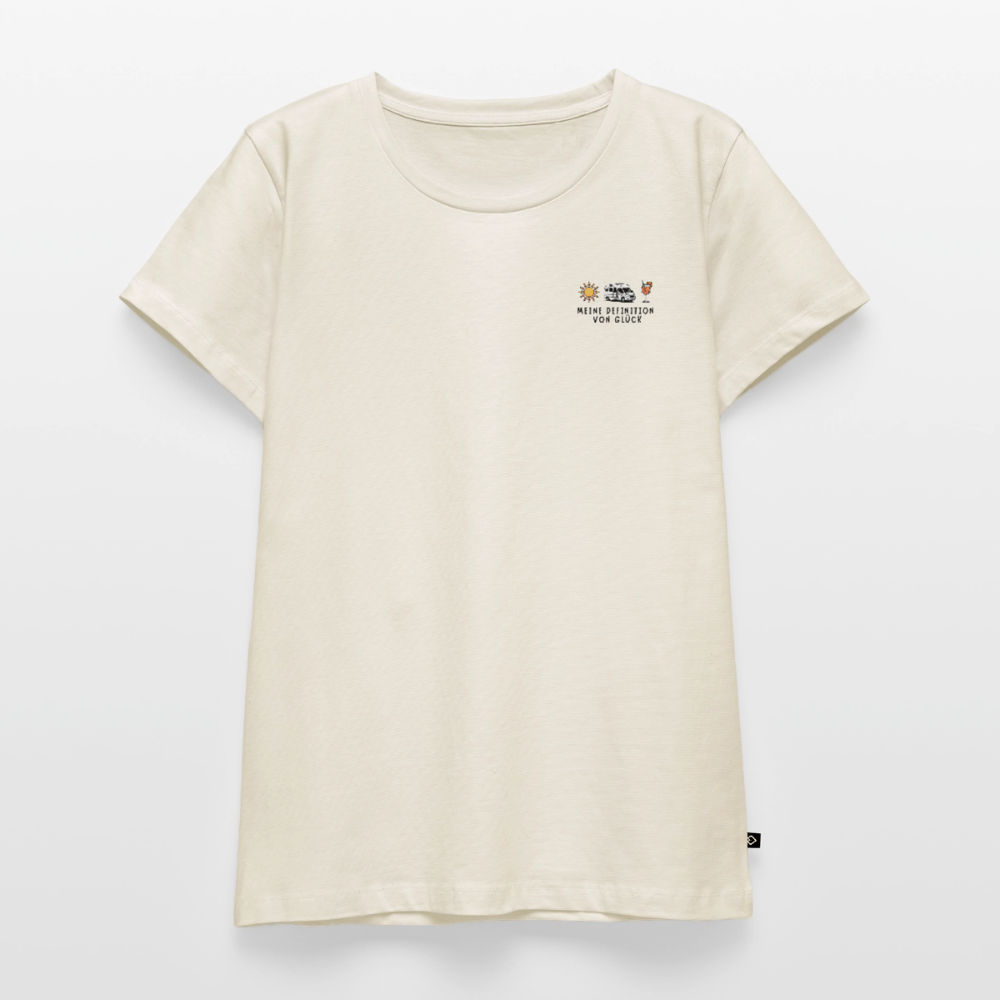 Definition von Glück - Damen Camping T-Shirt - Van - Naturweiß