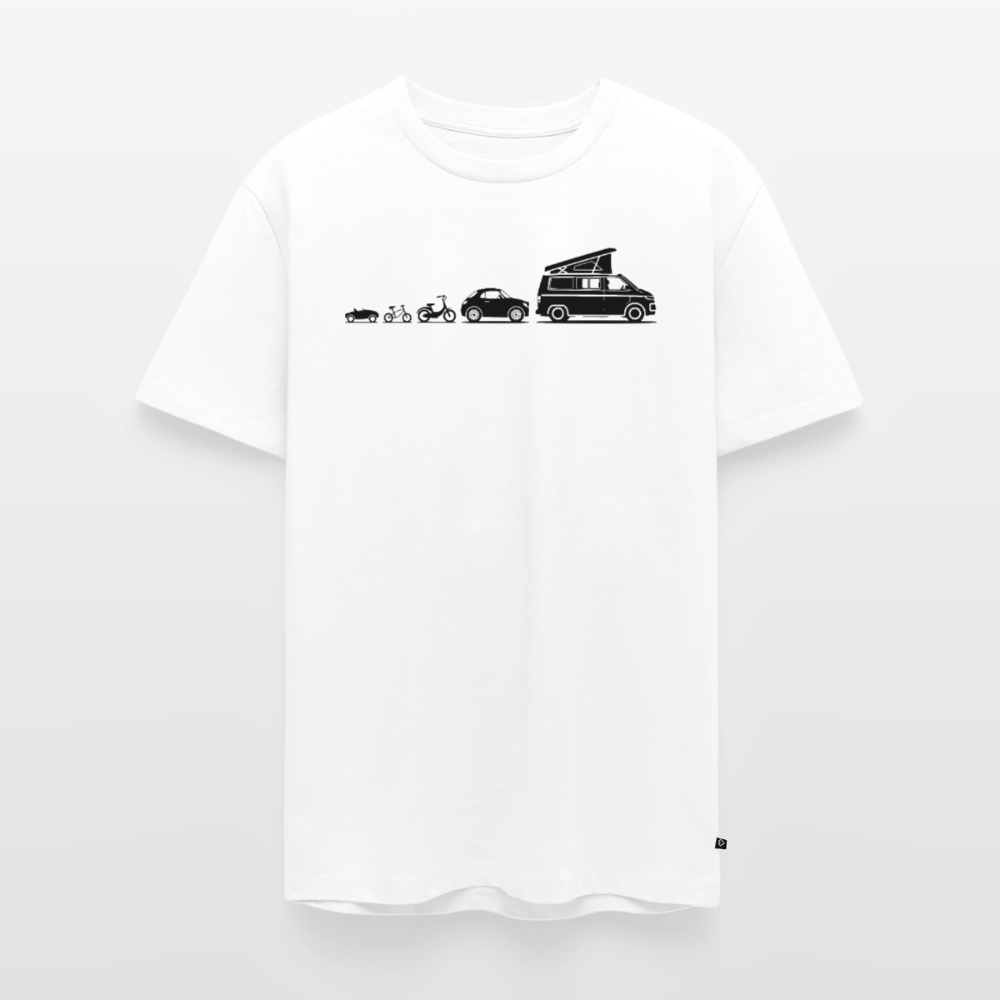 Evolution Bulli - Herren Camping T-Shirt - Weiß