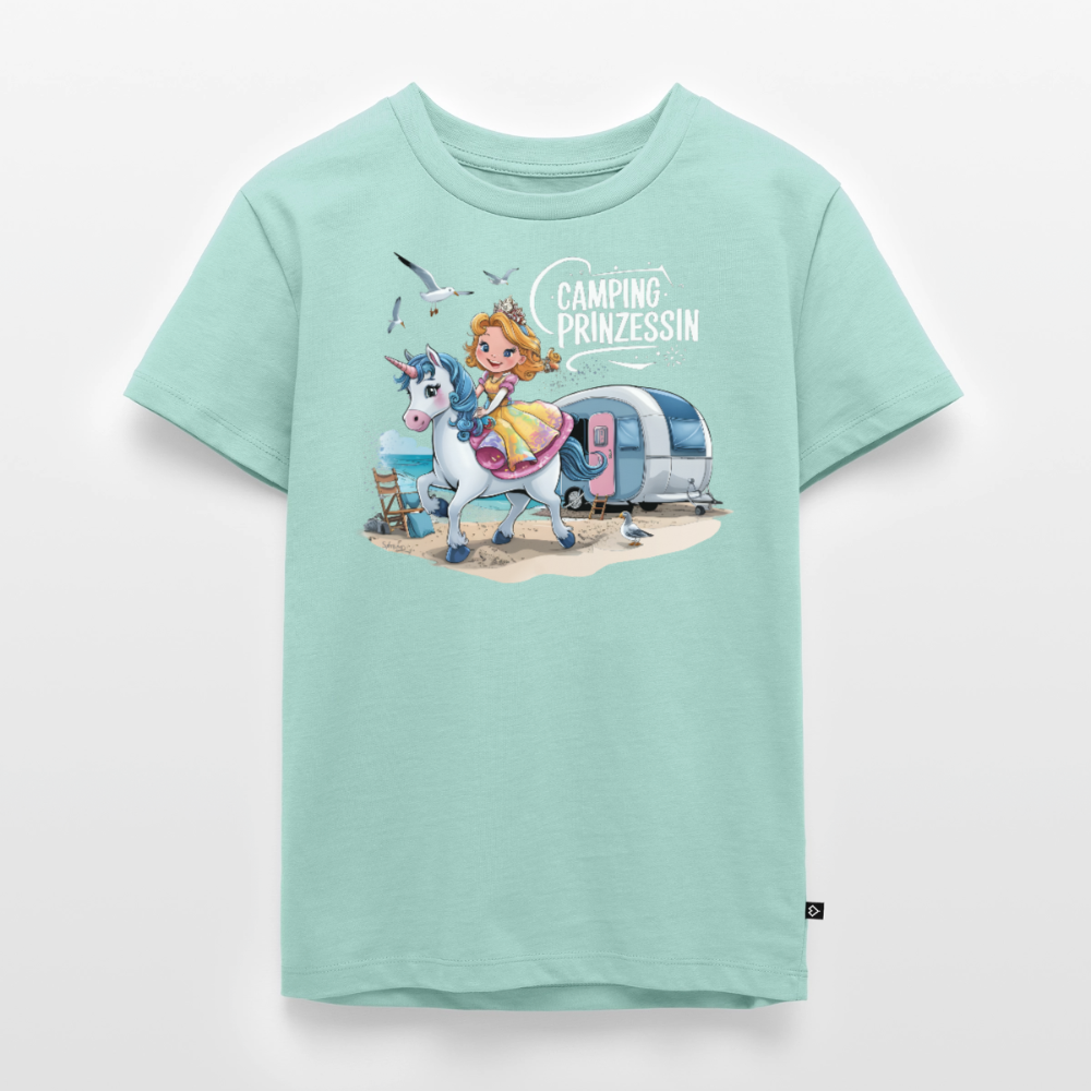 Camping Prinzessin - Kinder Camping T-Shirt - Mint