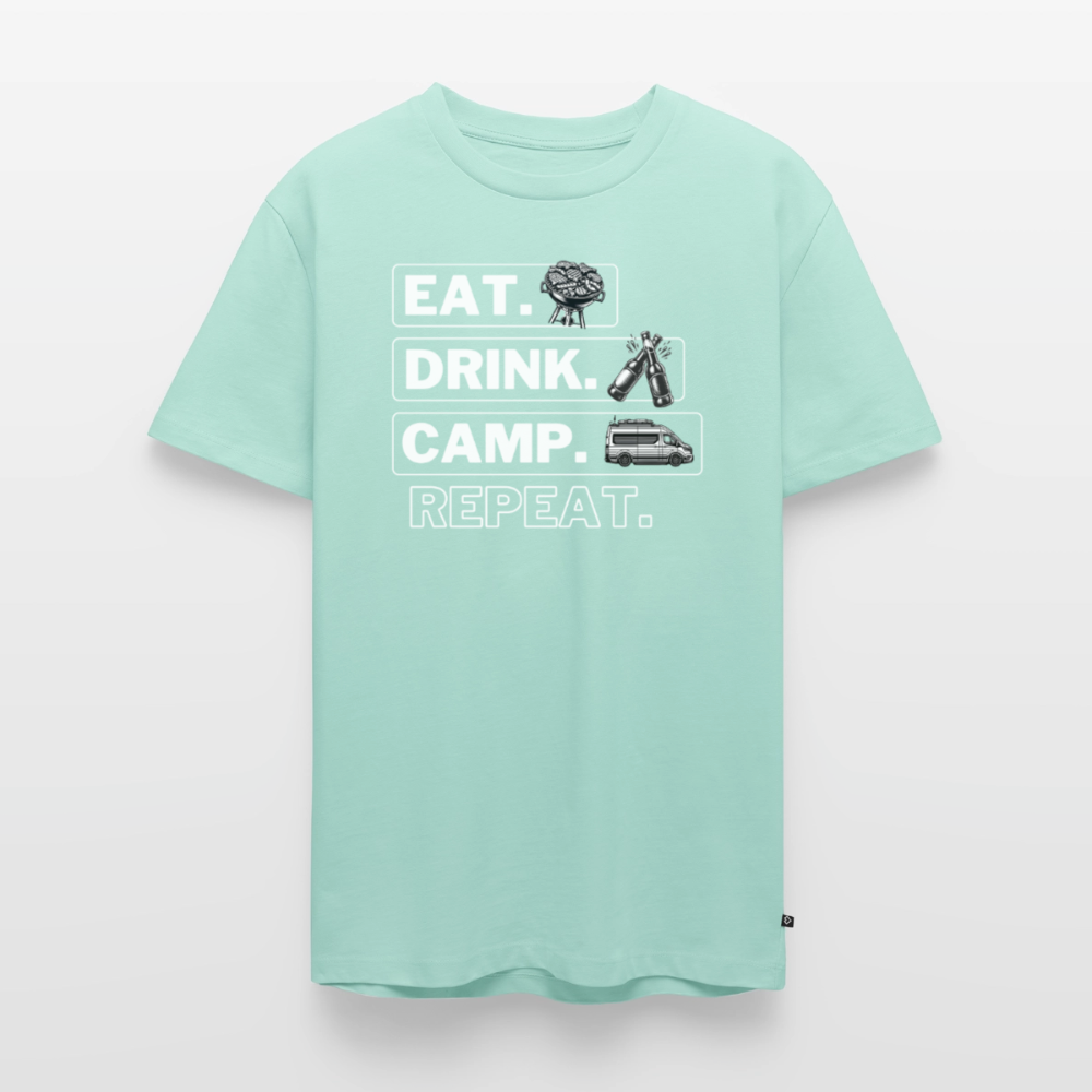 Eat Drink Camp - Herren Camping T-Shirt - Vanlife - Mint