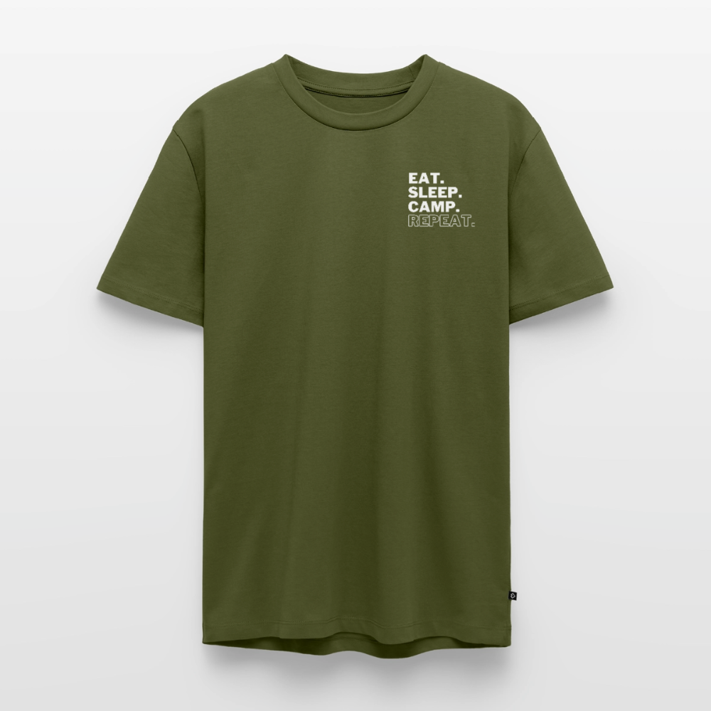 Vanlife mit Hund - Herren Camping T-Shirt - Khaki