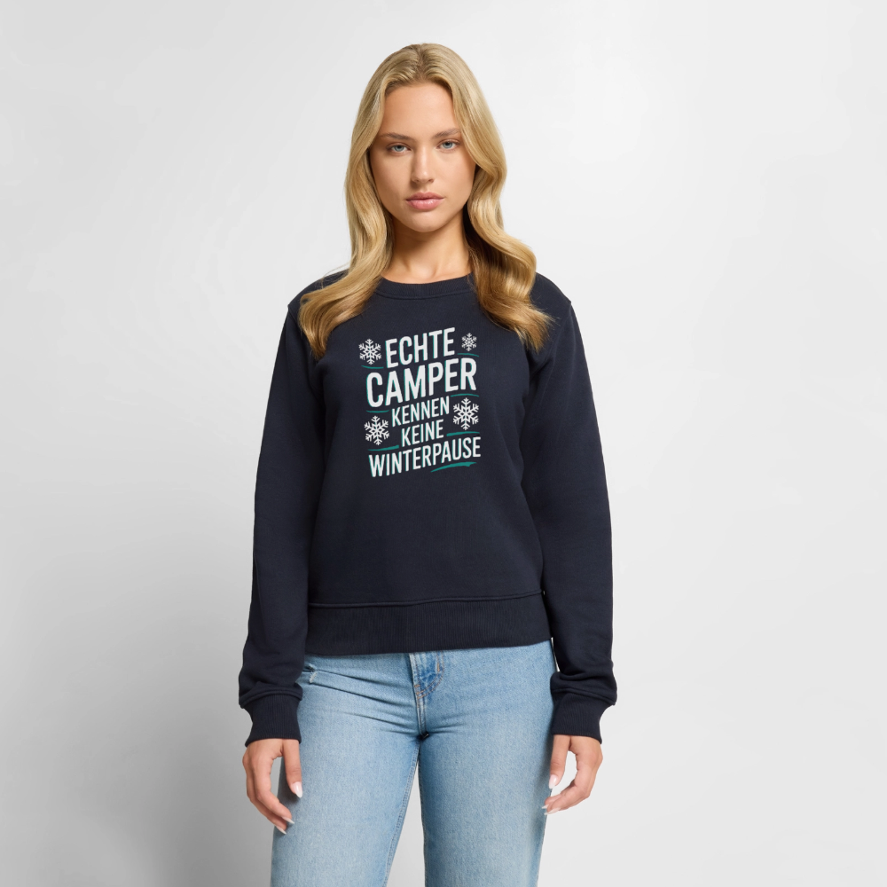 Camper ohne Winterpause - Damen Camping Sweatshirt - Navy