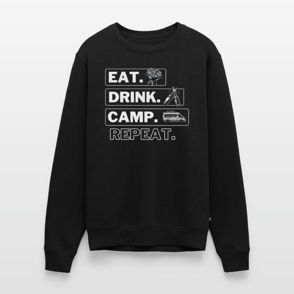 Camping Kreislauf - Herren Camping Sweatshirt - Vanlife - Schwarz