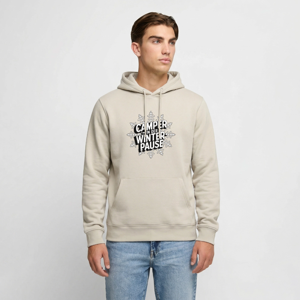 Camper in Winterpause - Herren Camping Hoodie - Beige