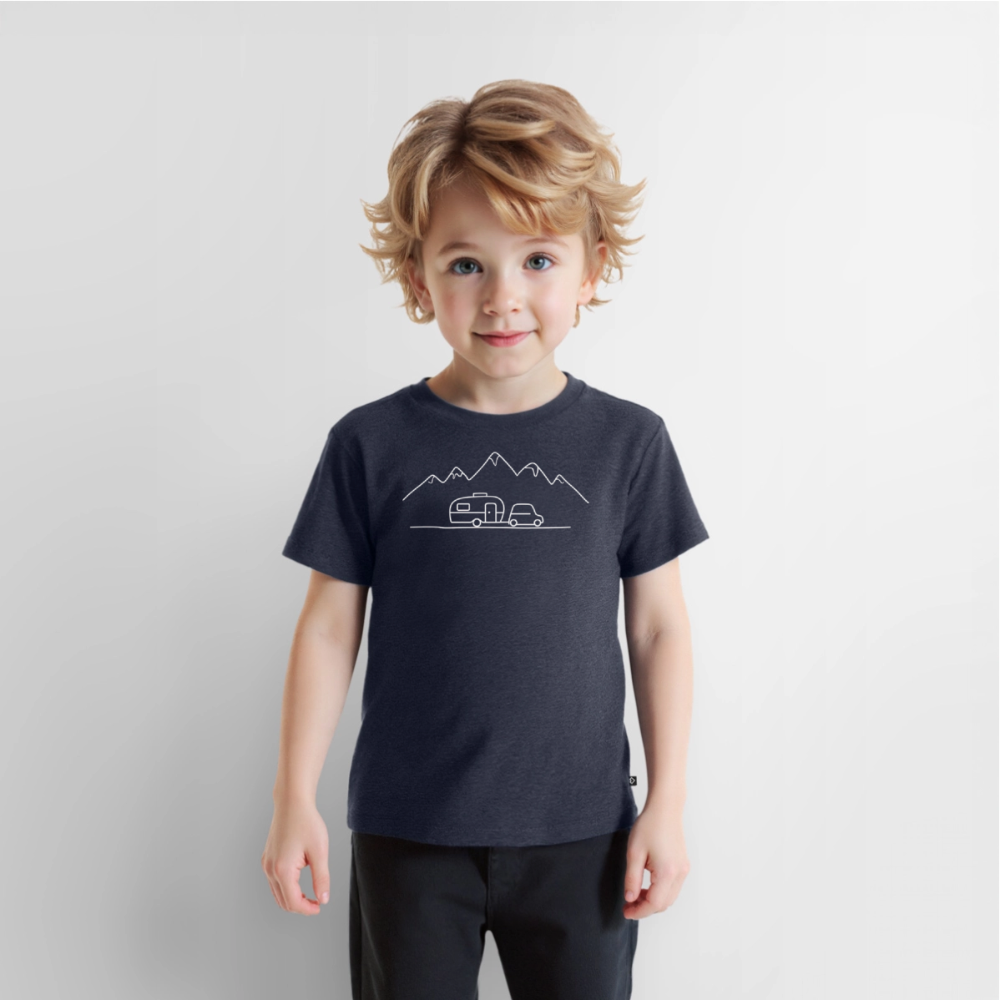 Keep it Simple - Kinder Camping T-Shirt - Jeansblau