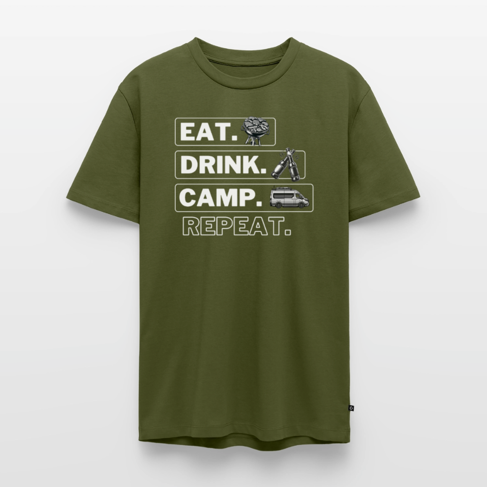Eat Drink Camp - Herren Camping T-Shirt - Vanlife - Khaki