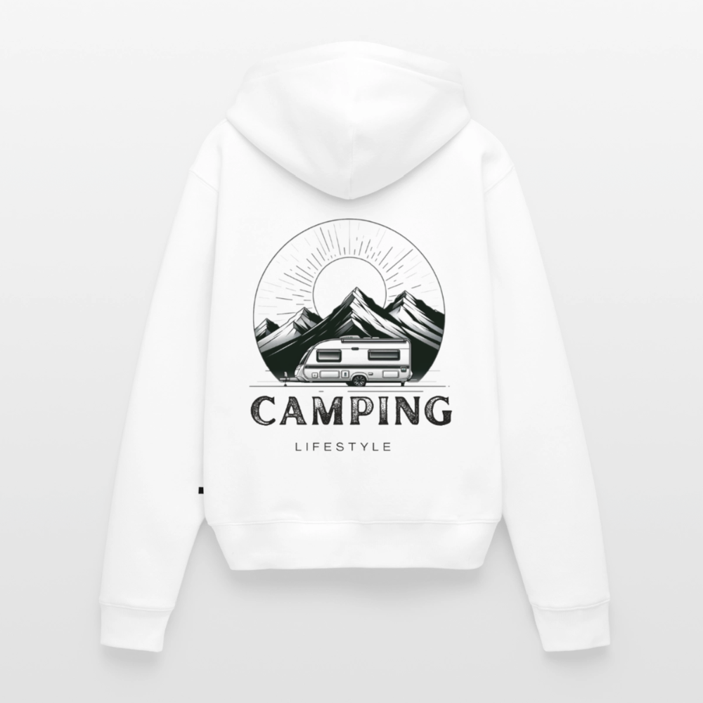 SPOD - Camping Lifestyle - Damen Camping Hoodie Wohnwagen - Weiß