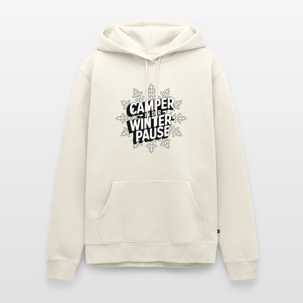 Camper in Winterpause - Herren Camping Hoodie - Naturweiß