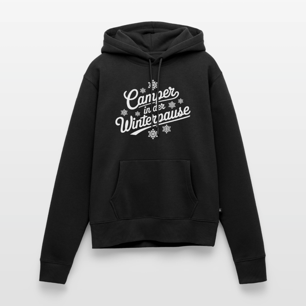 Camper im Winter - Damen Camping Hoodie - Schwarz
