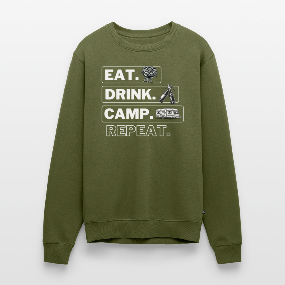 Camping Kreislauf - Herren Camping Sweatshirt - Wohnwagen - Khaki