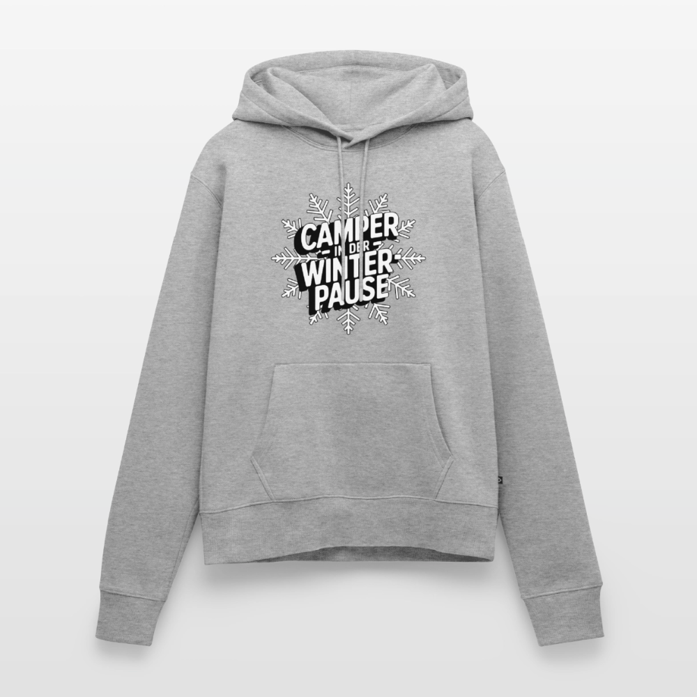 Camper in Winterpause - Damen Camping Hoodie - Grau meliert