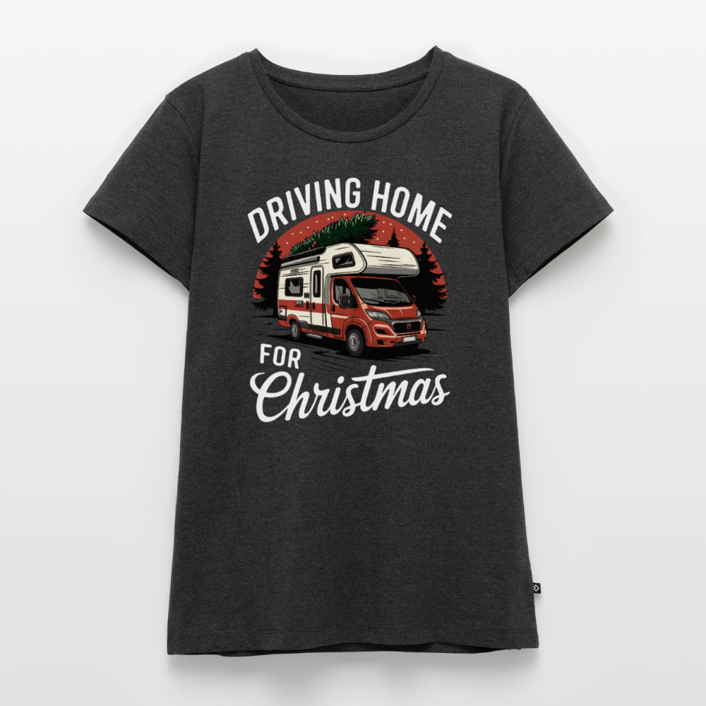 Driving Home - Damen Camping T-Shirt - Anthrazit meliert