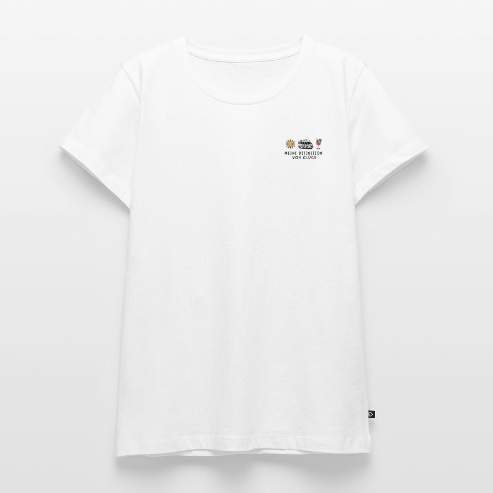 Definition von Glück - Damen Camping T-Shirt - Van - Weiß