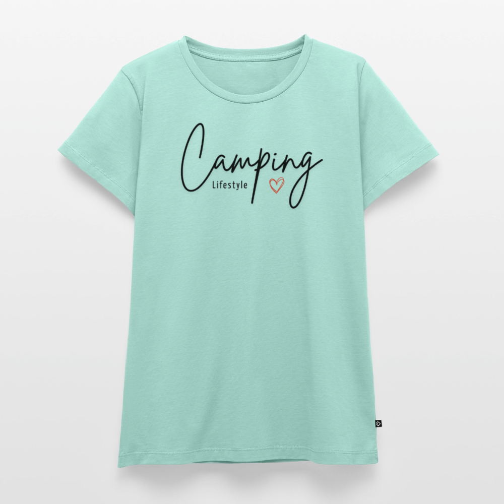 Camping Lifestyle Liebe - Damen Camping T-Shirt - Mint