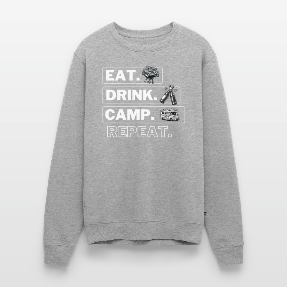 Camping Kreislauf - Herren Camping Sweatshirt - Wohnmobil - Grau meliert