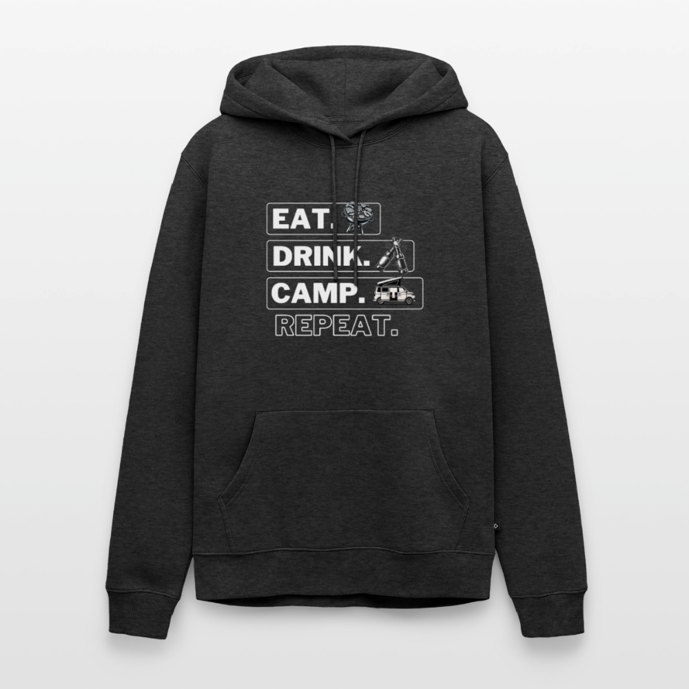 Eat Drink Camp - Herren Camping Hoodie - Bulli - Anthrazit meliert
