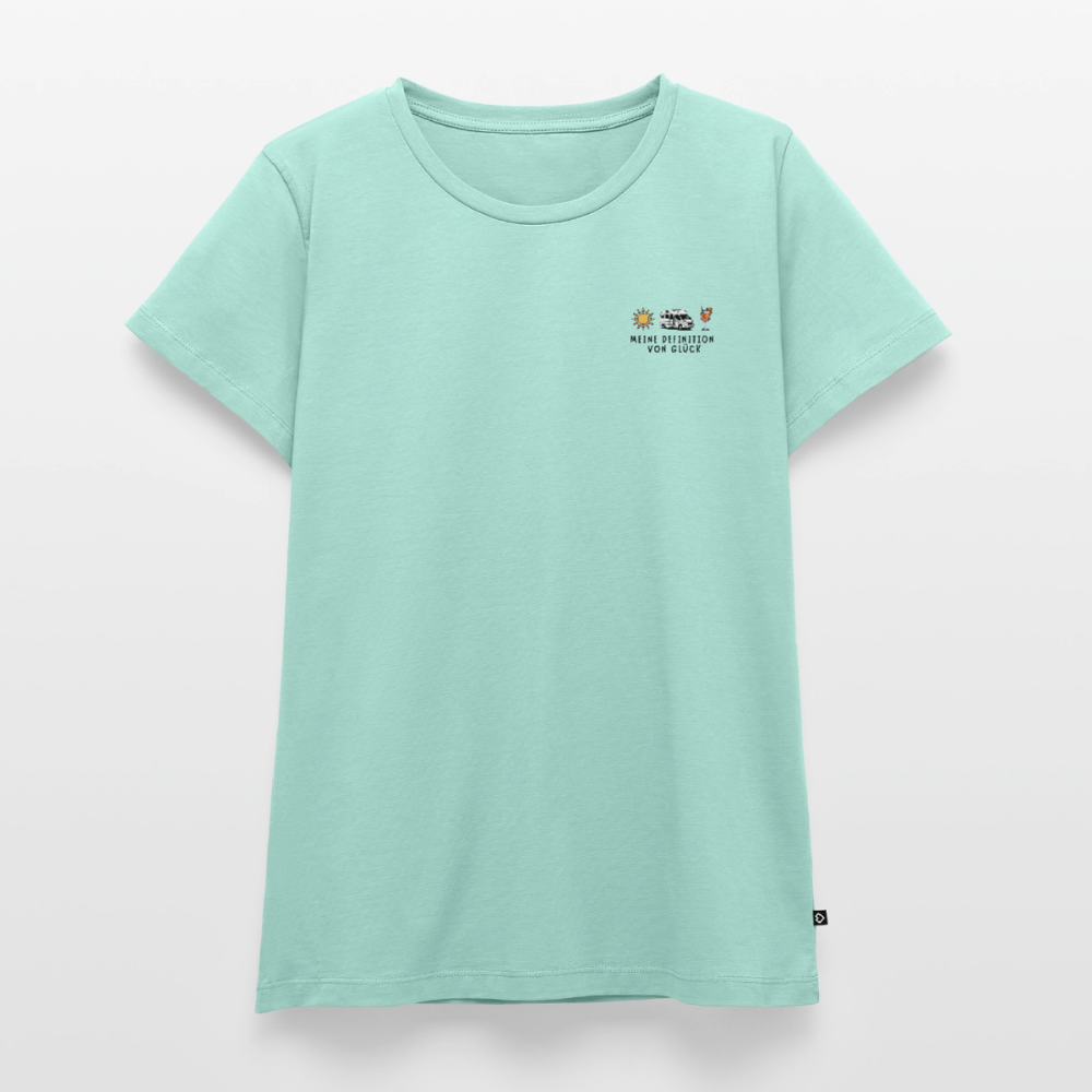 Definition von Glück - Damen Camping T-Shirt - Van - Mint