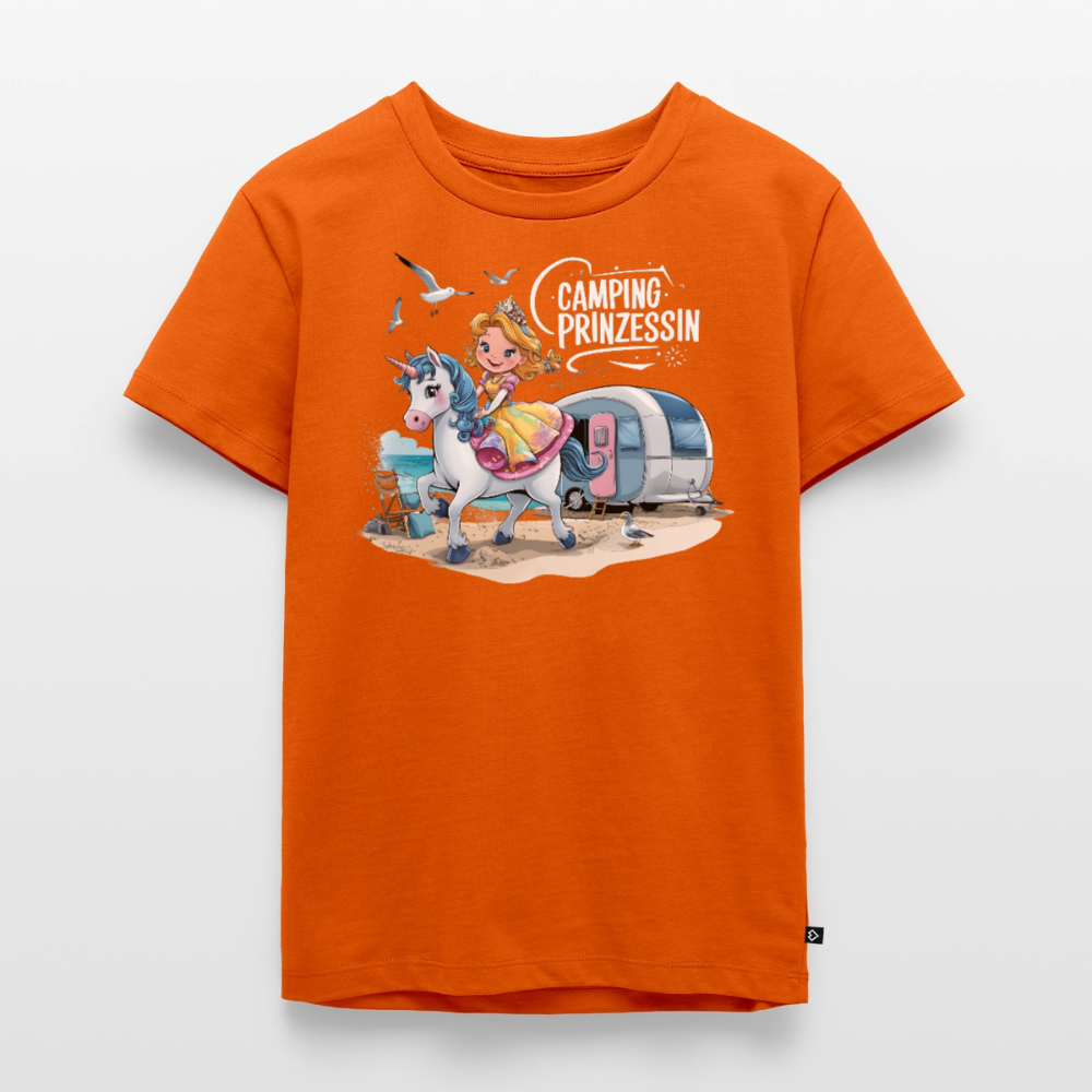 Camping Prinzessin - Kinder Camping T-Shirt - Orange