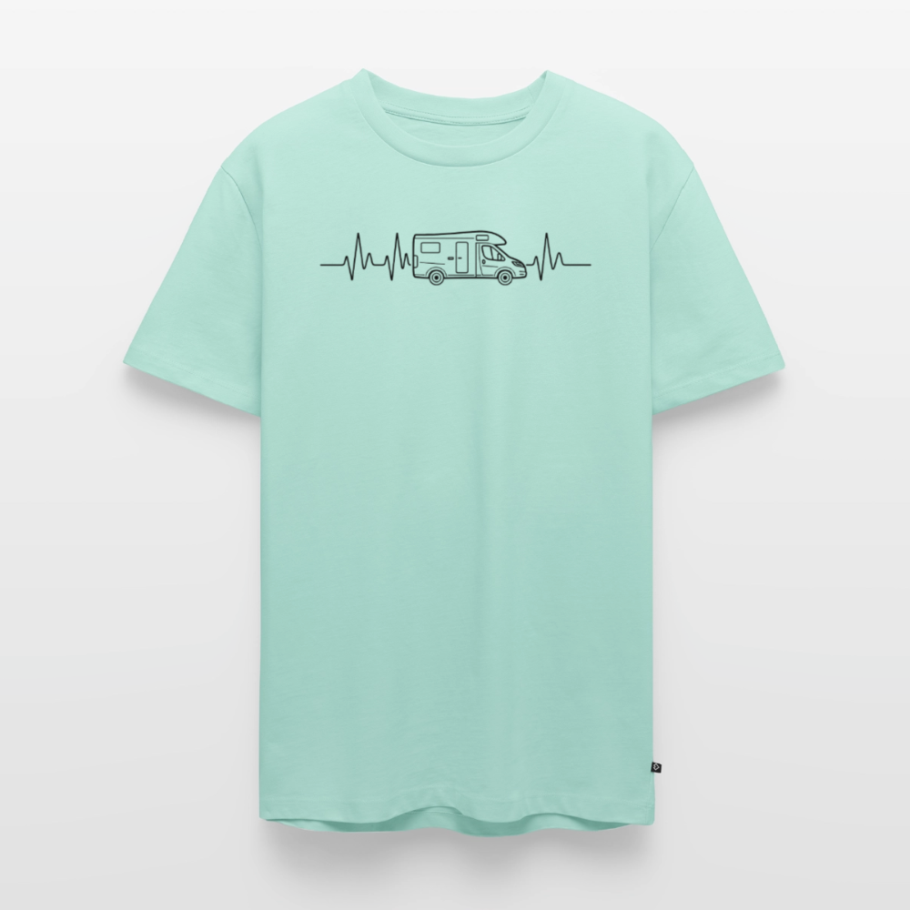 Herzschlag EKG Wohnmobil - Herren Camping T-Shirt - Mint