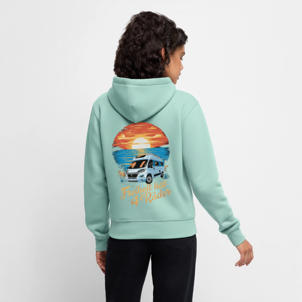 SPOD - Freiheit hat 4 Räder - Damen Camping Hoodie - Vanlife - Mint
