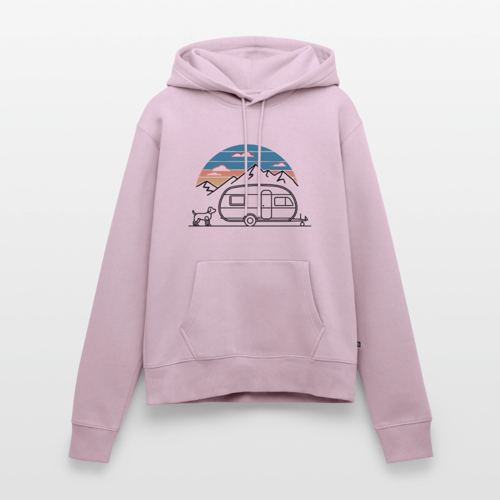 SPOD - Wohnwagen mit Hund - Damen Camping Hoodie - Altrosa