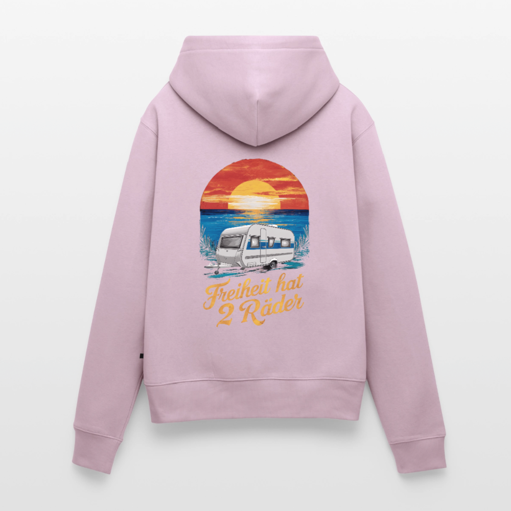 SPOD - Freiheit hat 2 Räder - Damen Camping Hoodie - Wohnwagen - Altrosa