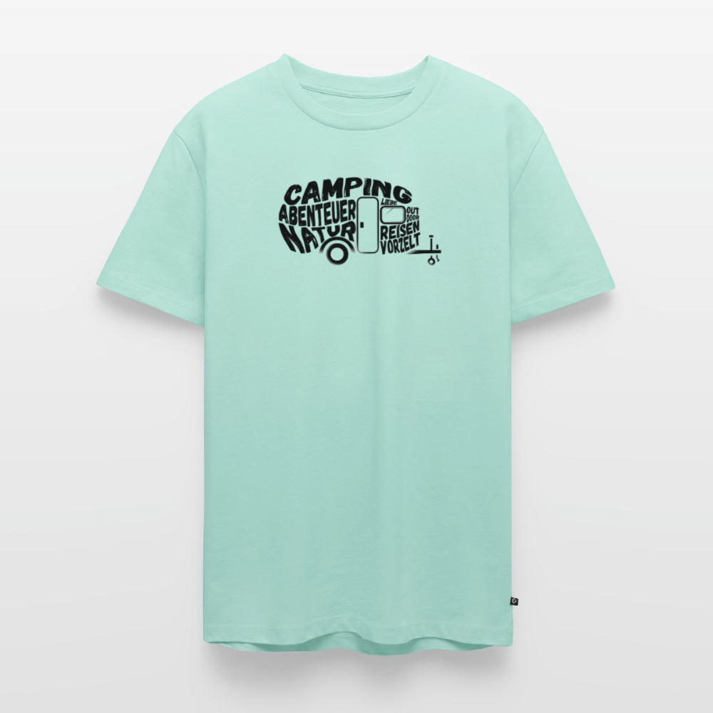 Camping Typografie - Wohnwagen - Herren Camping T-Shirt - Mint