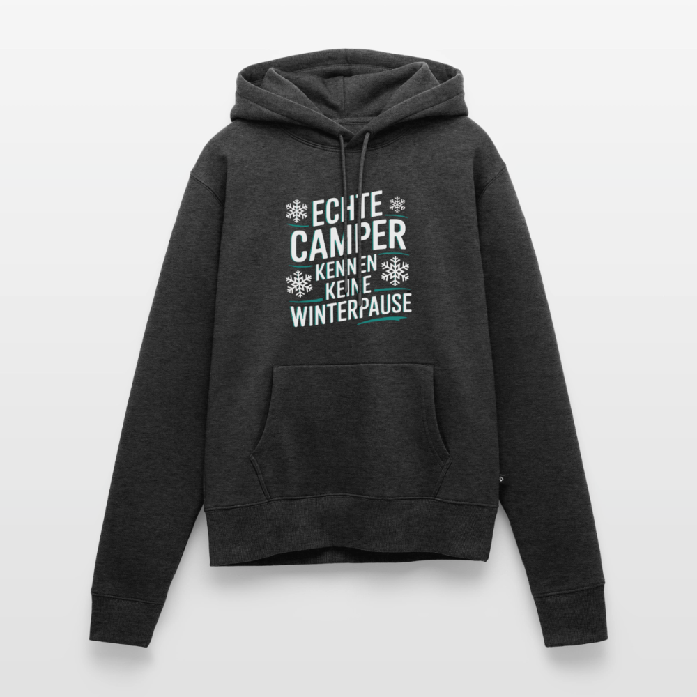 Camper ohne Winterpause - Damen Camping Hoodie - Anthrazit meliert