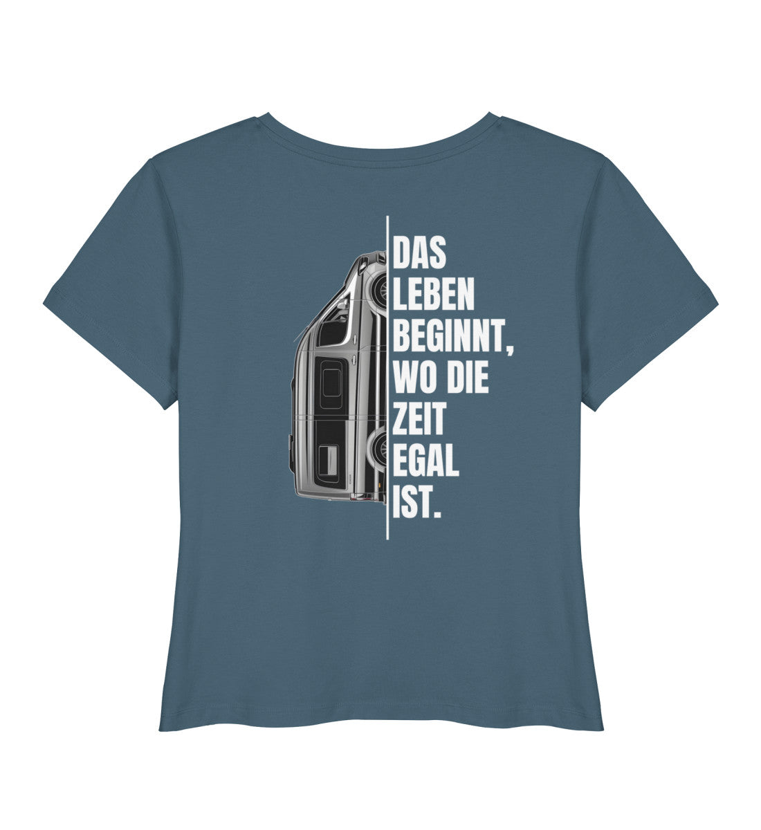 Camping ist Zeitlos - Damen Organic T-Shirt - Vanlife - Rückenmotiv - LazyDonkeyDesign