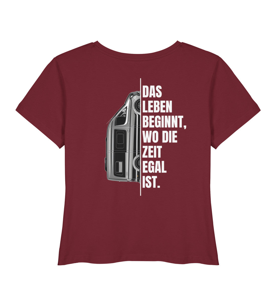 Camping ist Zeitlos - Damen Organic T-Shirt - Vanlife - Rückenmotiv - LazyDonkeyDesign